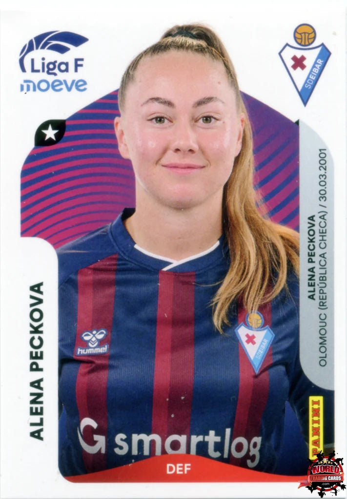 Cromo Trading Card Fútbol-Alena Peckova-SD Eibar-Panini Liga F Moeve 2025-2026-166 A -Basico