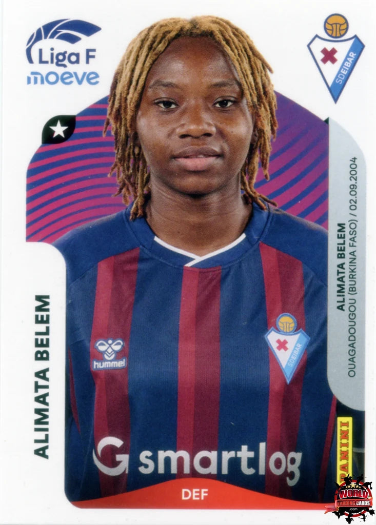 Cromo Trading Card Fútbol-Alimata Belem-SD Eibar-Panini Liga F Moeve 2025-2026-169-Basico