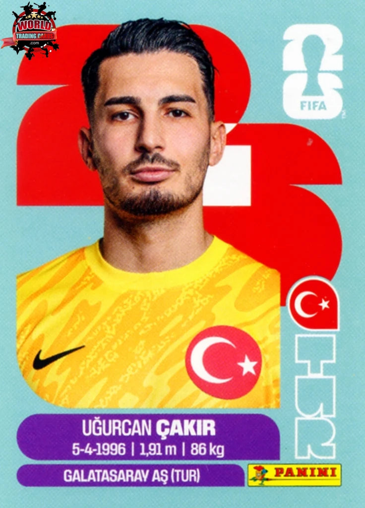 #TUR002 | Panini | Fifa World Cup Stickers | 2026 | Ugurcan Cakir | Türkiye | Base - International version