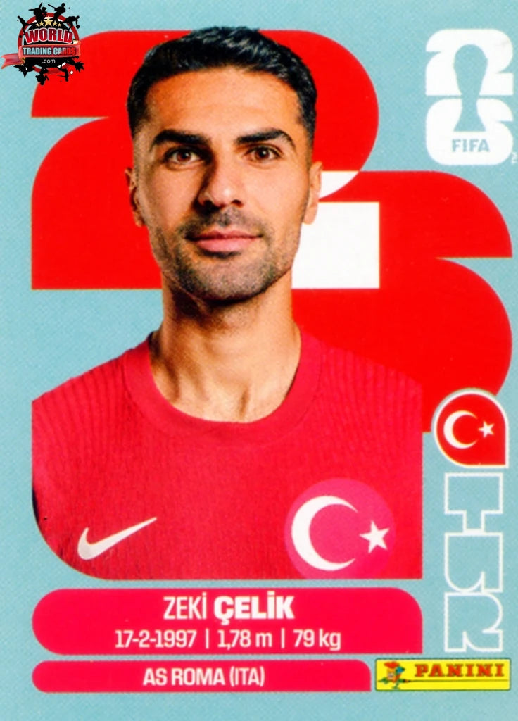#TUR004 | Panini | Fifa World Cup Stickers | 2026 | Zeki Celik | Türkiye | Base - International version