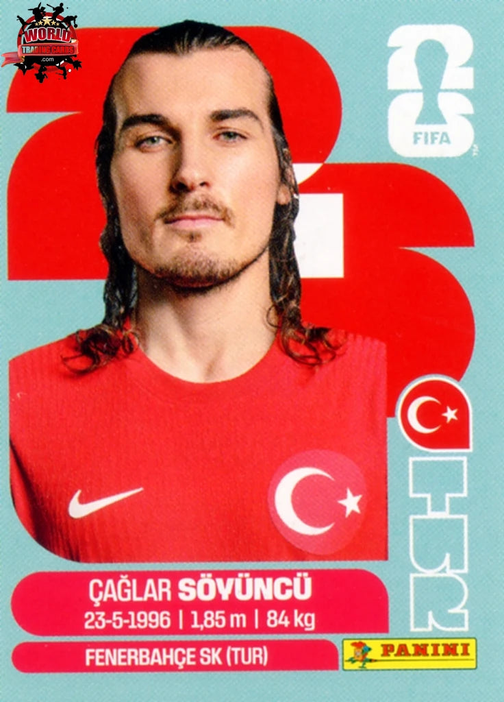 #TUR006 | Panini | FIFA World Cup Stickers | 2026 | Caglar Soyuncu | Turkey | Base