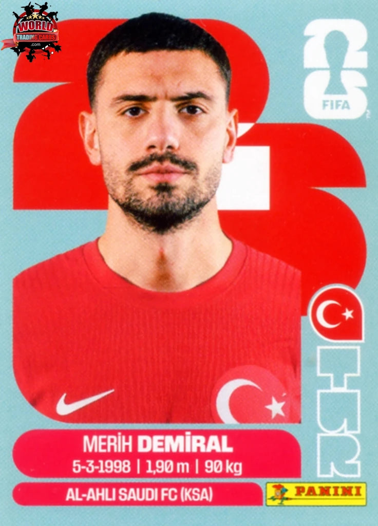 #TUR007 | Panini | FIFA World Cup Stickers | 2026 | Merih Demiral | Turkey | Base