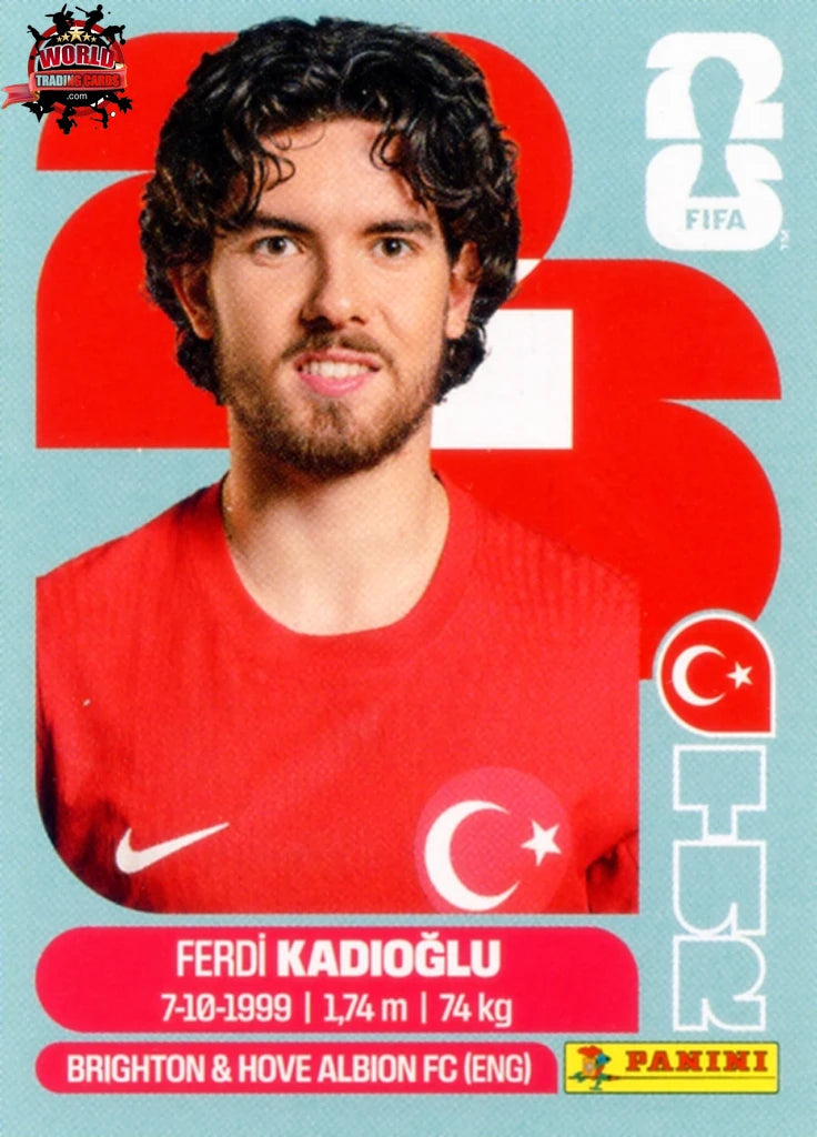 #TUR008 | Panini | Fifa World Cup Stickers | 2026 | Ferdi Kadioglu | Türkiye | Base - International version