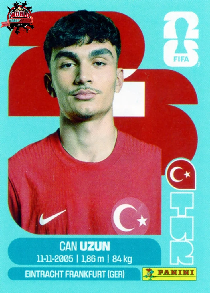 #TUR017 | Panini | Fifa World Cup Stickers | 2026 | Can Uzun | Turkey | Base
