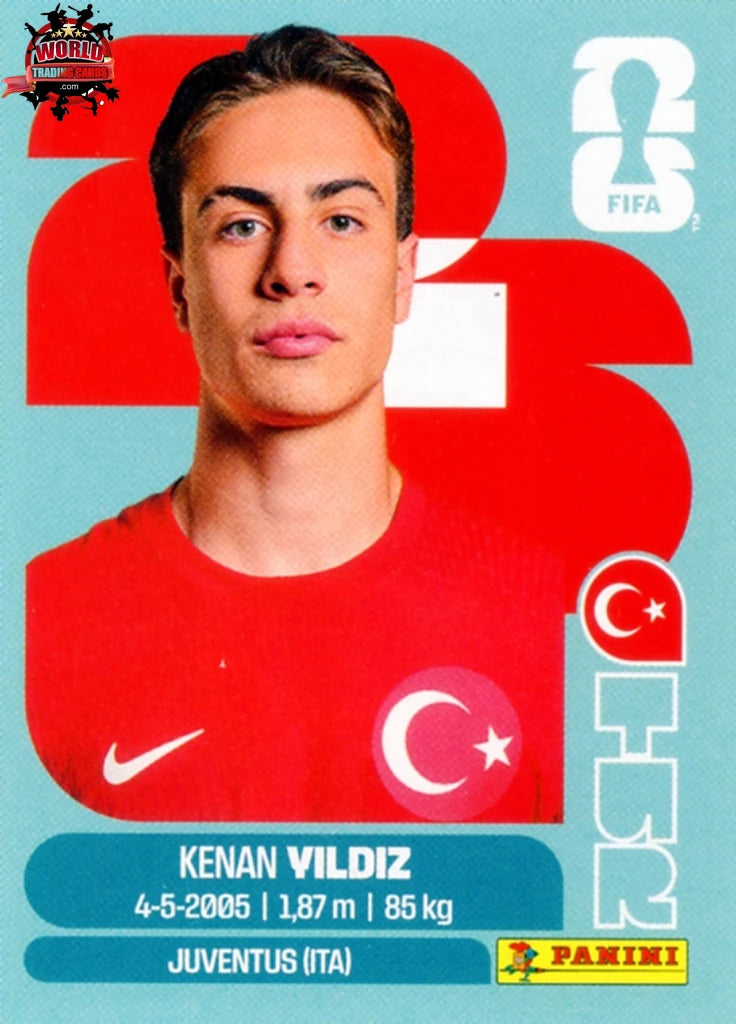 #TUR020 | Panini | Fifa World Cup Stickers | 2026 | Kenan Yildiz | Türkiye | Base - International version