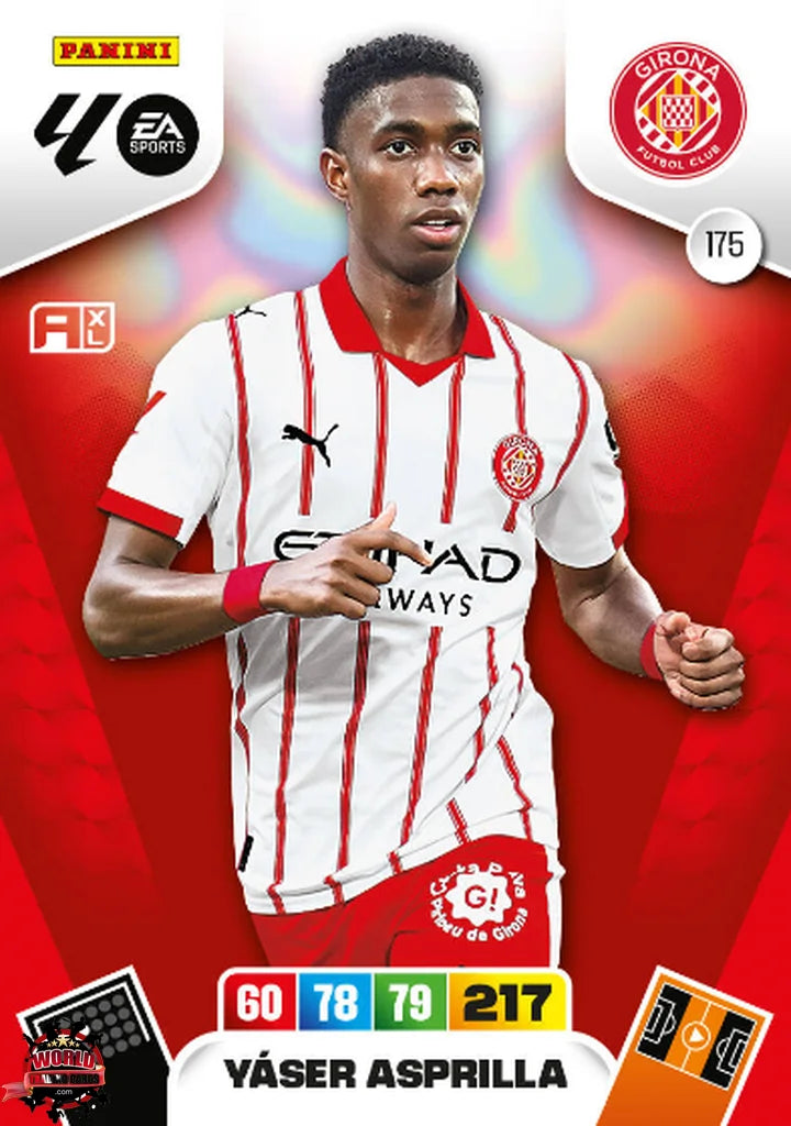 Yáser Asprilla - Girona FC - Panini Adrenalyn XL - 2025-2026 - 175 - Basico