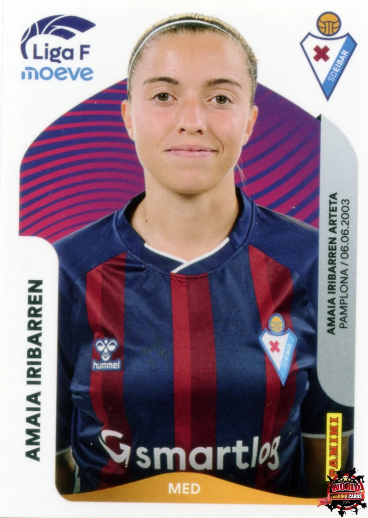 Cromo Trading Card Fútbol-Amaia Iribarren-SD Eibar-Panini Liga F Moeve 2025-2026-175-Basico