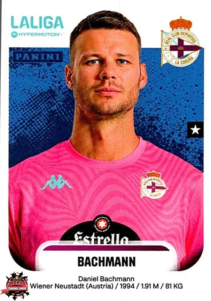 Cromo Trading Card Fútbol-Bachmann-RC Deportivo-Panini La Liga HypermotionV 2025-2026-176-Basico