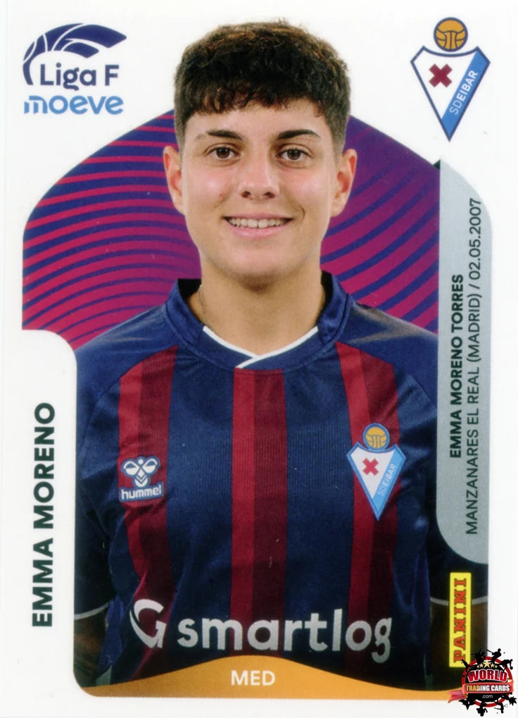 Cromo Trading Card Fútbol-Emma Moreno-SD Eibar-Panini Liga F Moeve 2025-2026-176-Basico