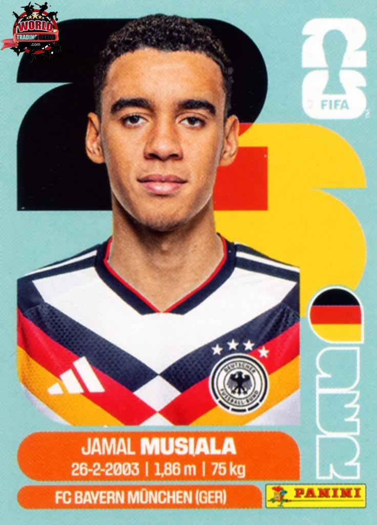 #GER015 | Panini | Fifa World Cup Stickers | 2026 | Jamal Musiala | Germany | Base - International version