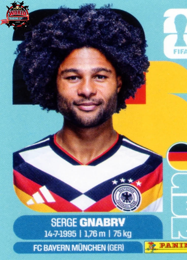 #GER016 | Panini | Fifa World Cup Stickers | 2026 | Serge Gnabry | Germany | Base - International version