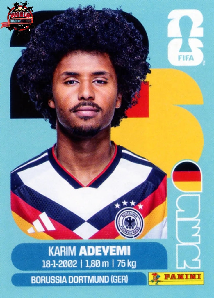 #GER019 | Panini | Fifa World Cup Stickers | 2026 | Karim Adeyemi | Germany | Base - International version