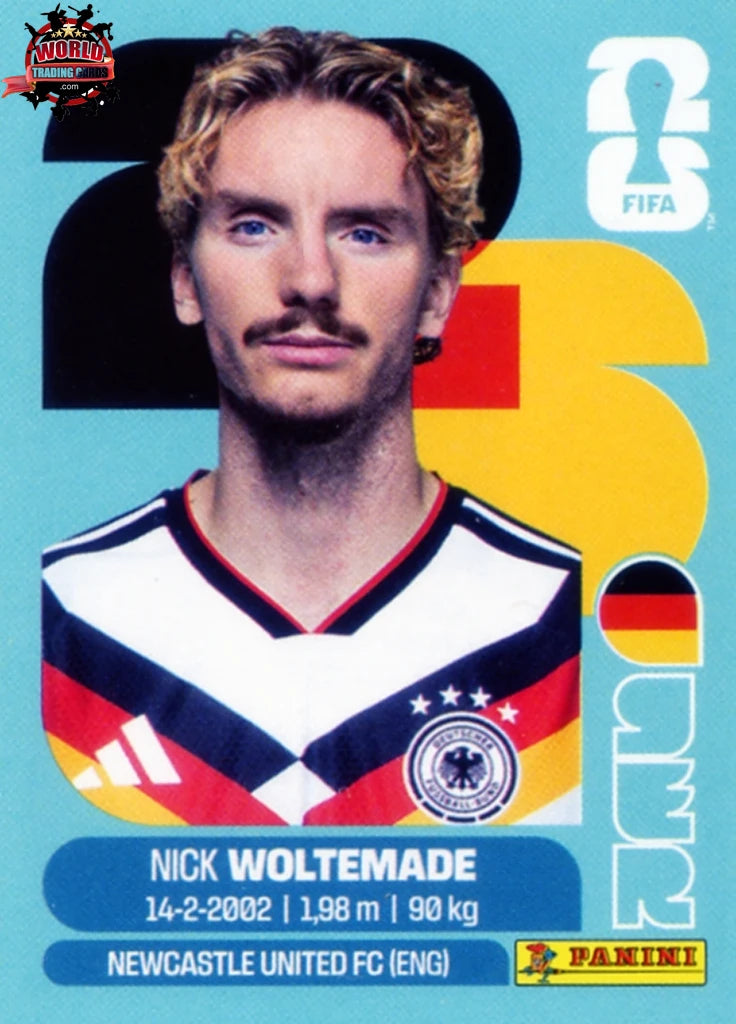 #GER020 | Panini | Fifa World Cup Stickers | 2026 | Nick Woltemade | Germany | Base - International version
