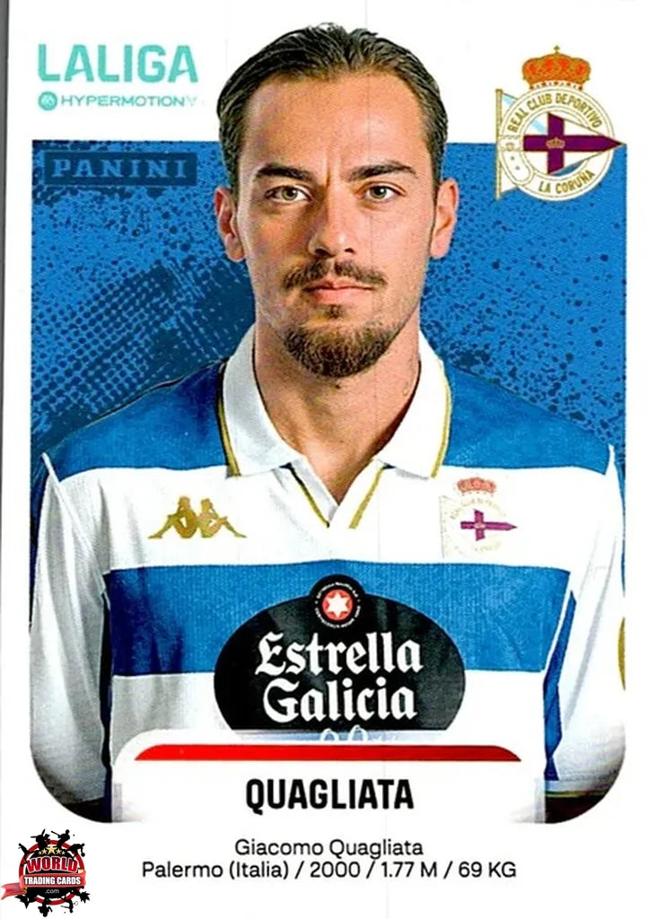 Cromo Trading Card Fútbol-Quagliata-RC Deportivo-Panini La Liga HypermotionV 2025-2026-181B-Basico