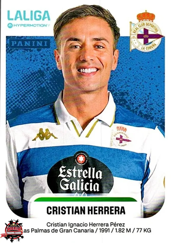 Cromo Trading Card Fútbol-Cristian Herrera-RC Deportivo-Panini La Liga HypermotionV 2025-2026-189A-Basico