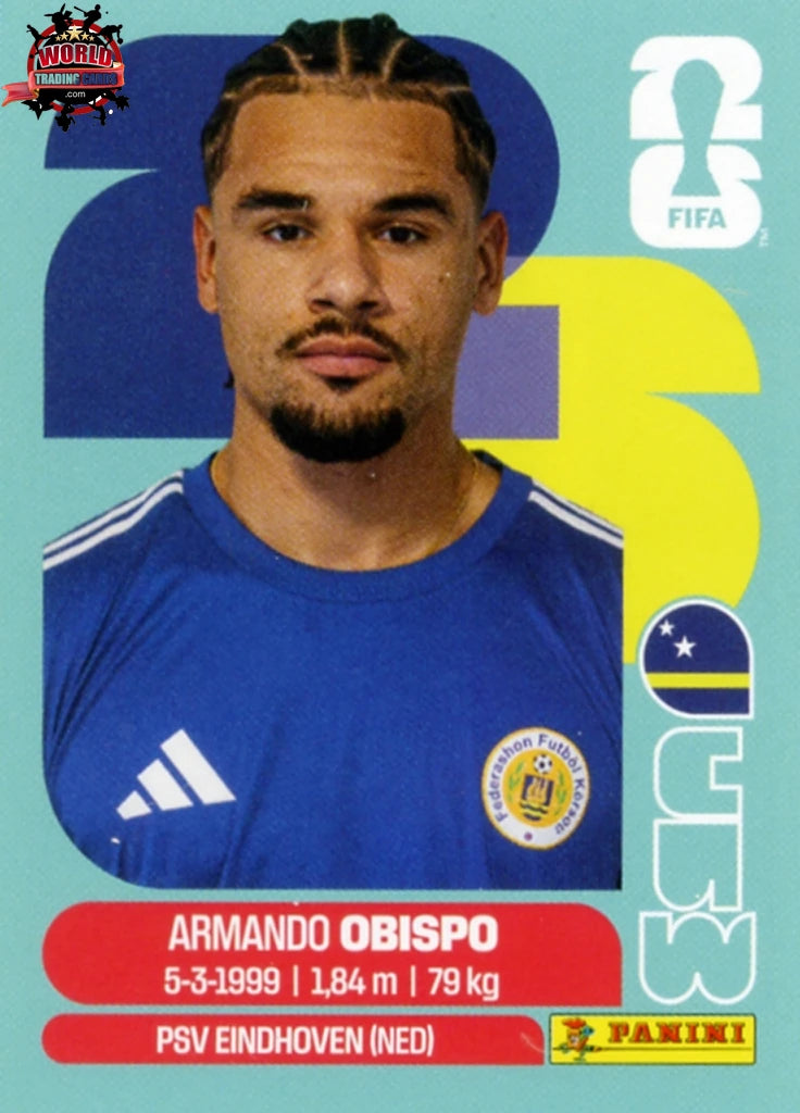 #CUW003 | Panini | Fifa World Cup Stickers | 2026 | Armando Obispo | Curaçao | Base - International version