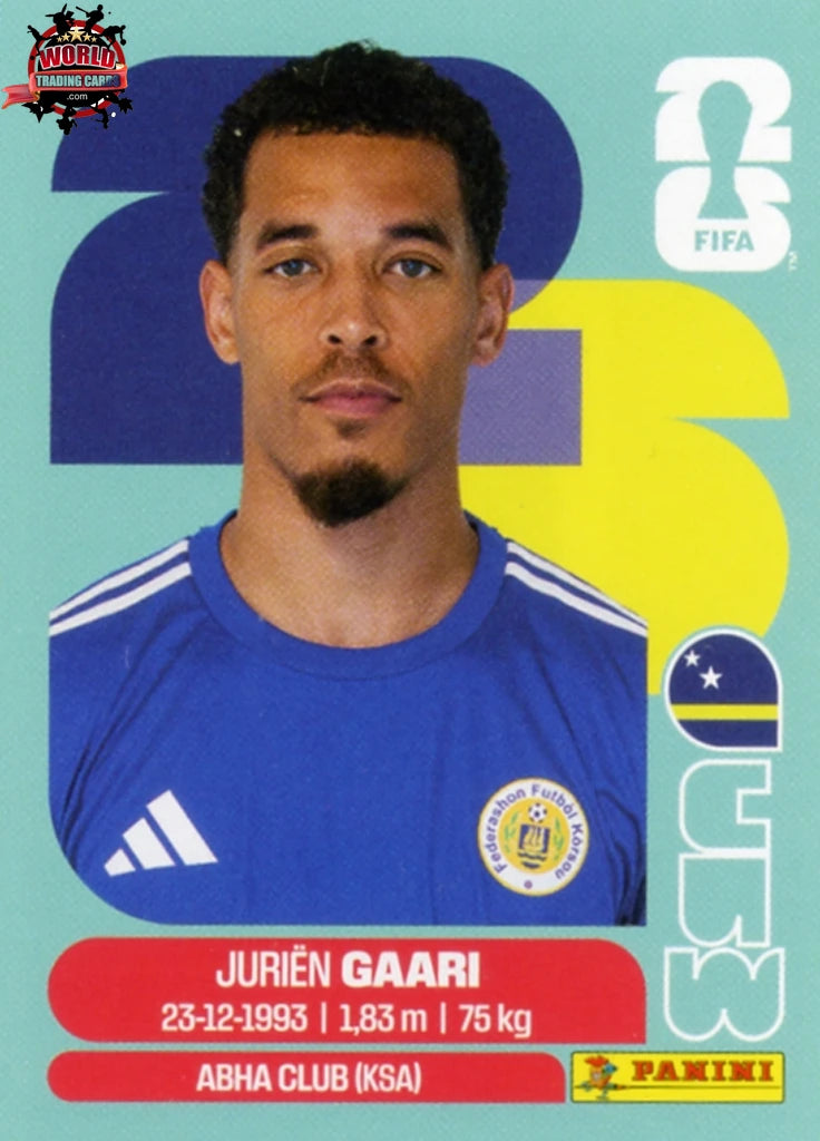 #CUW005 | Panini | Fifa World Cup Stickers | 2026 | Jurien Gaari | Curaçao | Base - International version