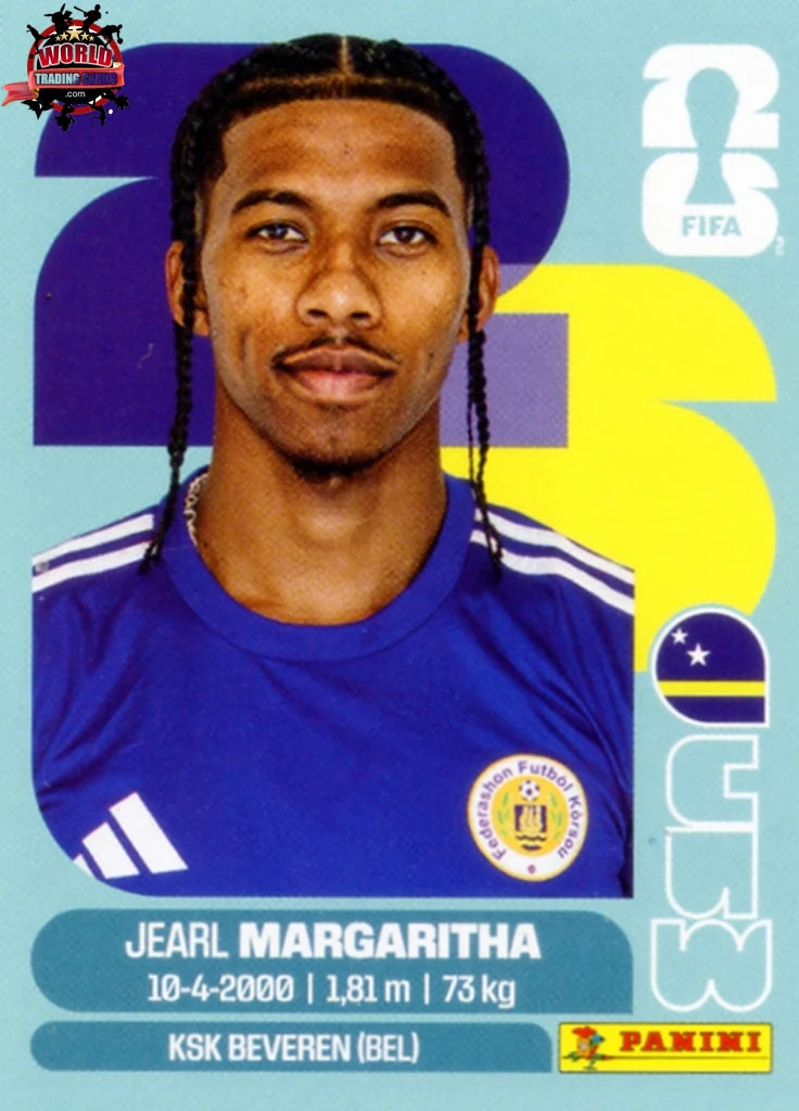 #CUW016 | Panini | Fifa World Cup Stickers | 2026 | Jearl Margaritha | Curaçao | Base - International version