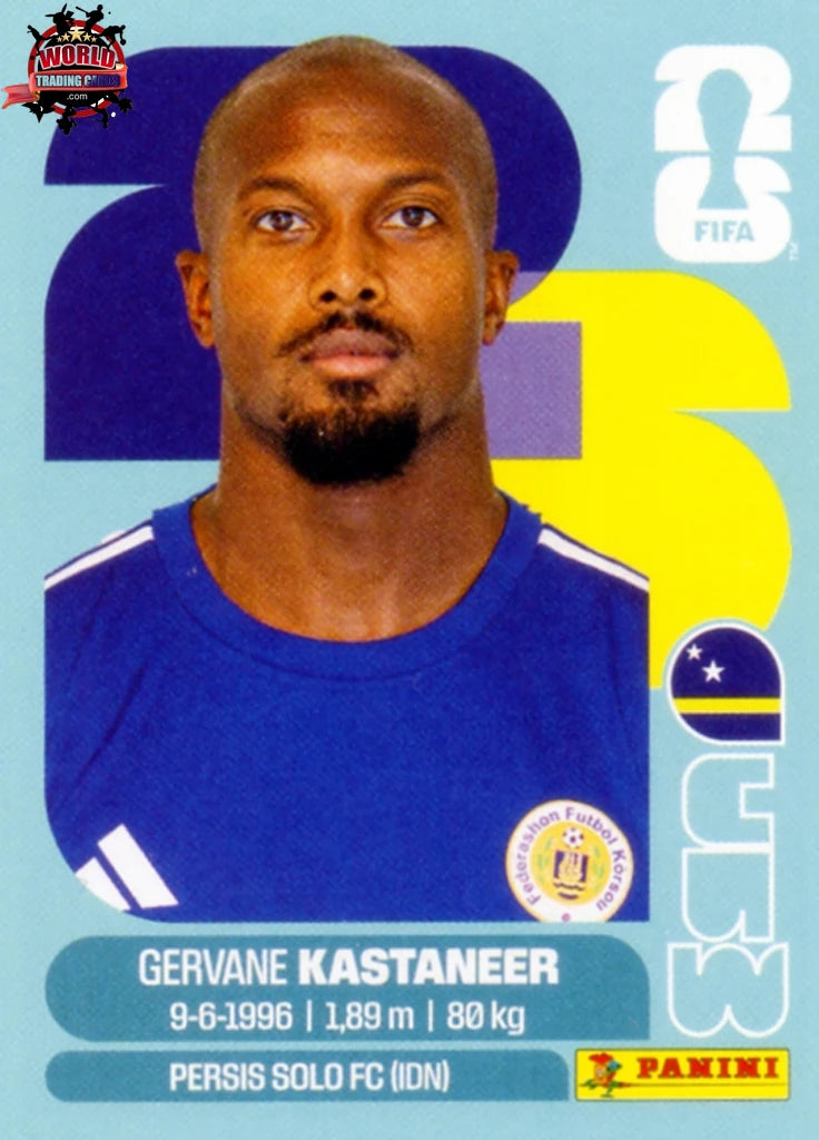 #CUW019 | Panini | Fifa World Cup Stickers | 2026 | Gervane Kastaneer | Curaçao | Base - International version