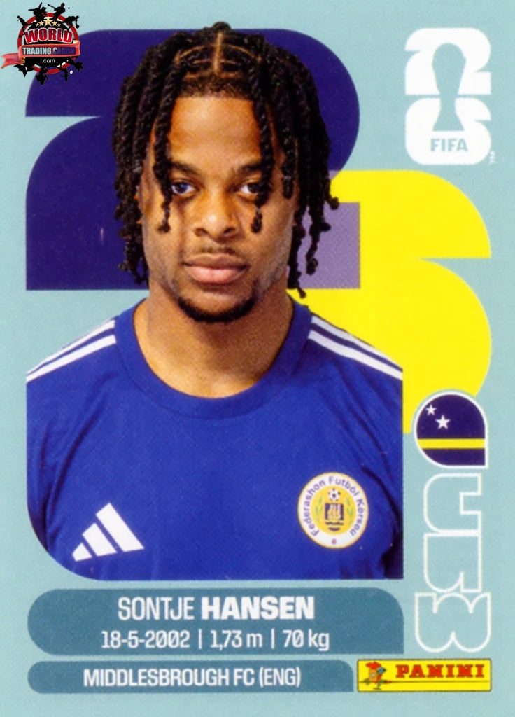 #CUW020 | Panini | Fifa World Cup Stickers | 2026 | Sontje Hansen | Curaçao | Base - International version