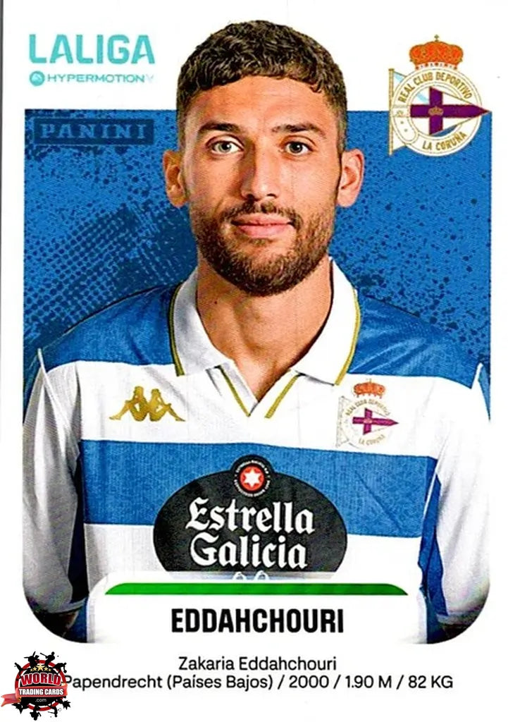 Cromo Trading Card Fútbol-Eddahchouri-RC Deportivo-Panini La Liga HypermotionV 2025-2026-191-Basico
