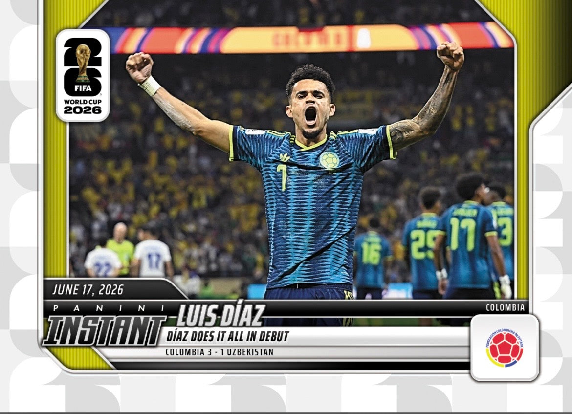 PIWC058 | Panini | FIFA World Cup | 2026 | PANINI INSTANT | Luis Díaz | Base | Exclusive USA | Limited Editions | PREORDEN | ENVÍO 40 días aproximadamente desde la fecha de compra.