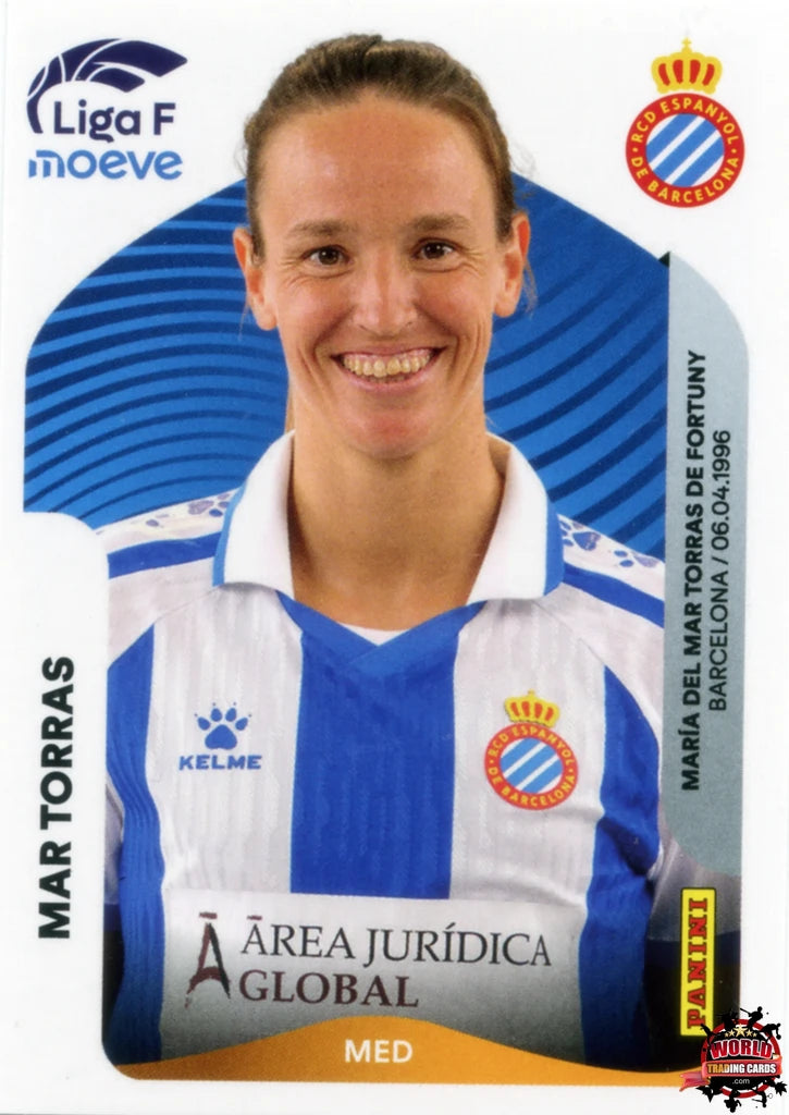 Cromo Trading Card Fútbol-Mar Torras-RCD Espanyol-Panini Liga F Moeve 2025-2026-195-Basico