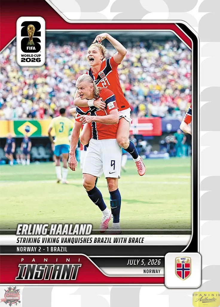 PIWC205 | Panini | FIFA World Cup | 2026 | PANINI INSTANT | Erling Haaland | Base | Exclusive USA | Limited Editions | PREORDEN | ENVÍO 40 días aproximadamente desde la fecha de compra.