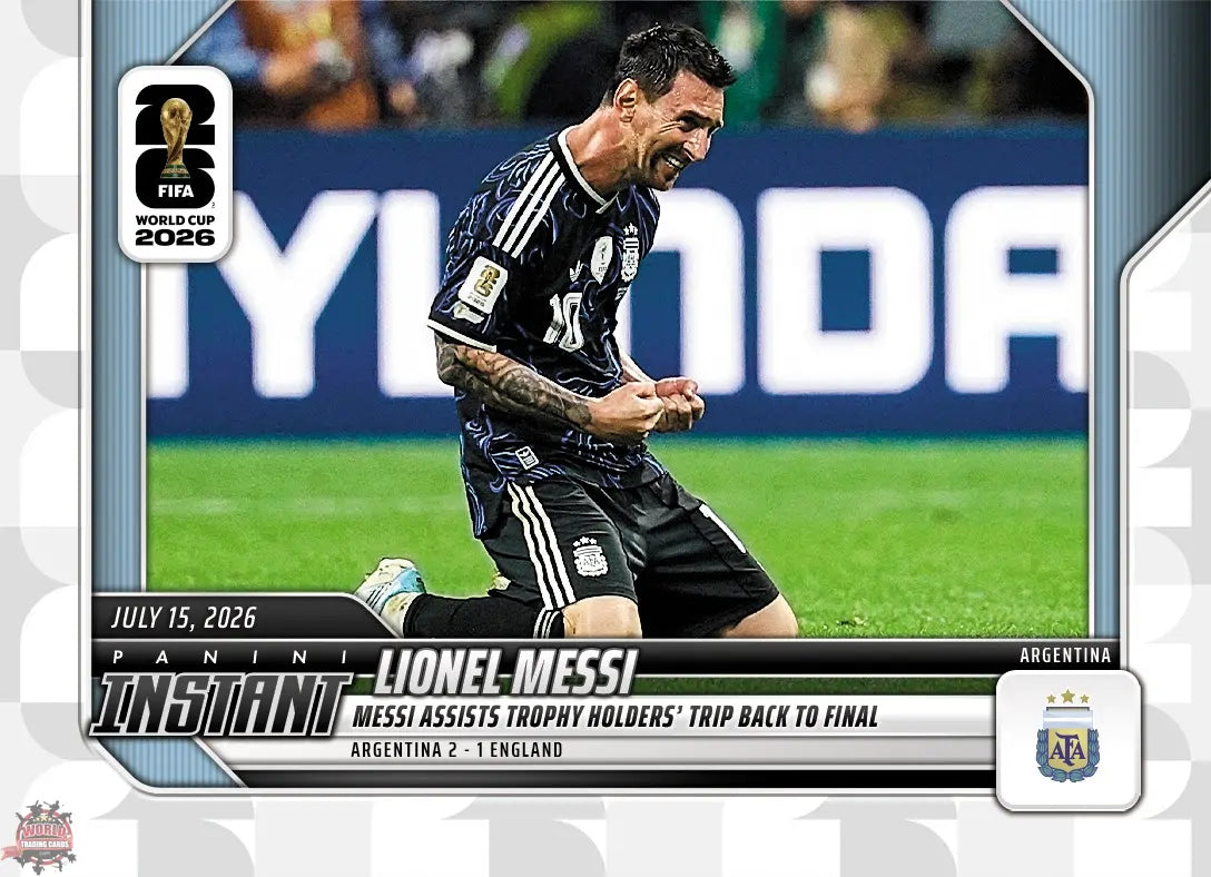 PIWC235 | Panini | FIFA World Cup | 2026 | PANINI INSTANT | Lionel Messi | Base | Exclusive USA | Limited Editions | PREORDEN | ENVÍO 40 días aproximadamente desde la fecha de compra.