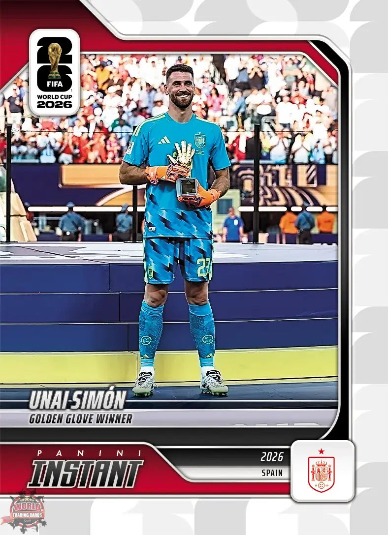 PIWC252 | Panini | FIFA World Cup | 2026 | PANINI INSTANT | Unai Simon | Base | Exclusive USA | Limited Editions | PREORDEN | ENVÍO 40 días aproximadamente desde la fecha de compra.