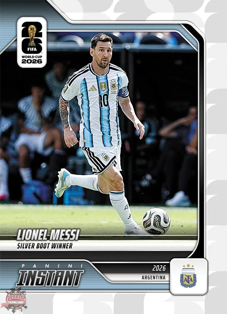 PIWC254 | Panini | FIFA World Cup | 2026 | PANINI INSTANT | Lionel Messi | Base | Exclusive USA | Limited Editions | PREORDEN | ENVÍO 40 días aproximadamente desde la fecha de compra.