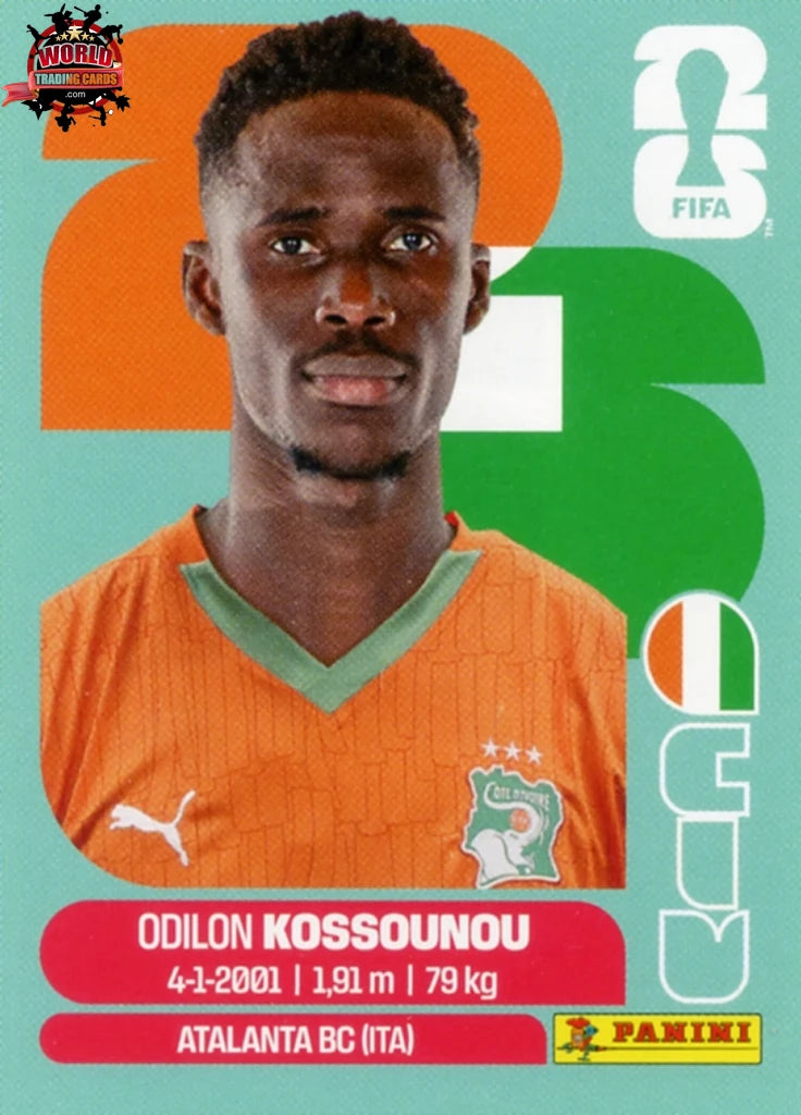 #CIV005 | Panini | Fifa World Cup Stickers | 2026 | Odilon Kossounou | Ivory Coast | Base - International version