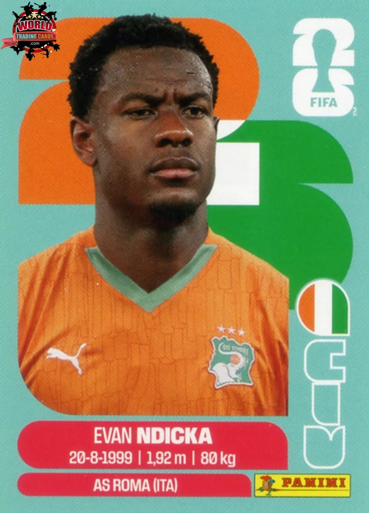 #CIV006 | Panini | Fifa World Cup Stickers | 2026 | Evan Ndicka | Ivory Coast | Base - International version
