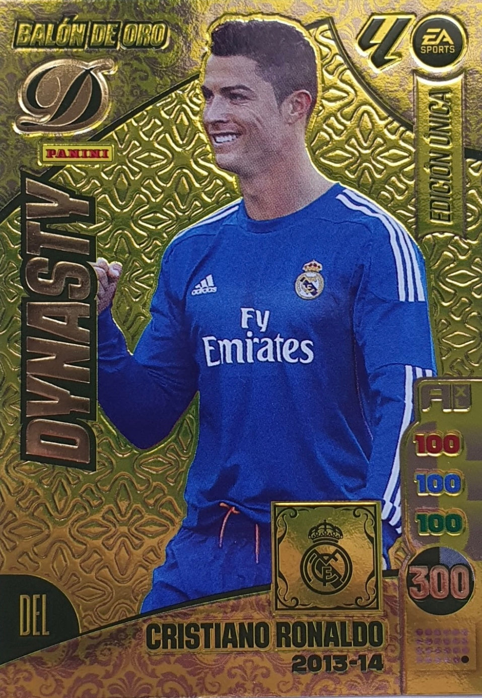 Panini Adrenalyn XL La Liga 2024/2025 - #DY/05 -Cristiano Ronaldo - 2013-14 - Real Madrid - Dynasty - Balón de Oro - Edición Única