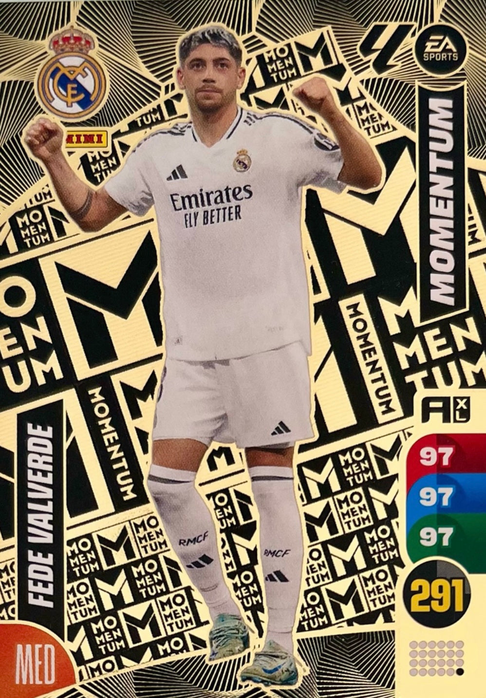 Panini Adrenalyn XL La Liga 2024/2025 - MOMENTUM - FEDE VALVERDE - 1ª Edición, Cromo RAW