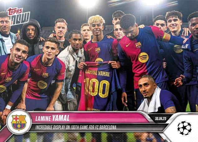 Lamine Yamal - 2024 - Topps Now UCL - Barcelona - UCL - #149 - World Trading Cards