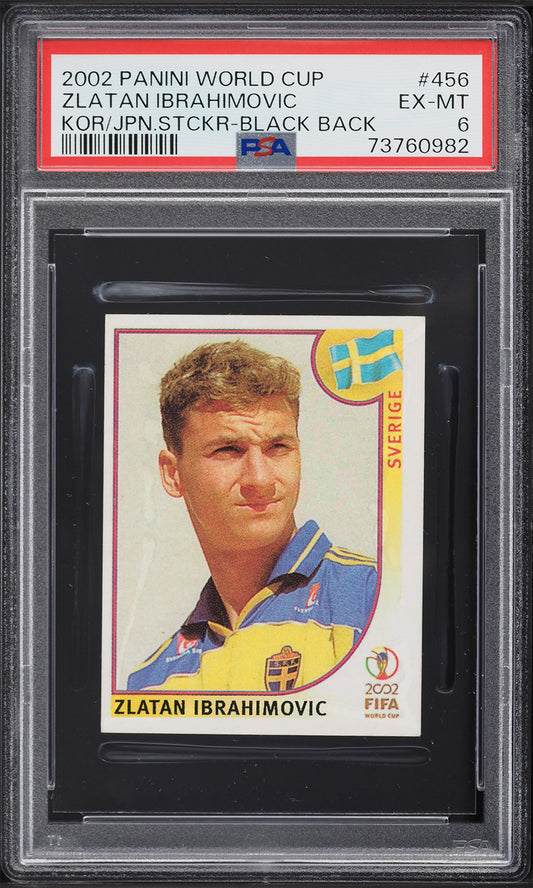 Zlatan Ibrahimovic - 2002 - Panini World Cup - #456 - ROOKIE - Korea / Japan - BLACK BACK - Sweden - PSA 6 - World Trading Cards - Football Card - Graded Trading Card