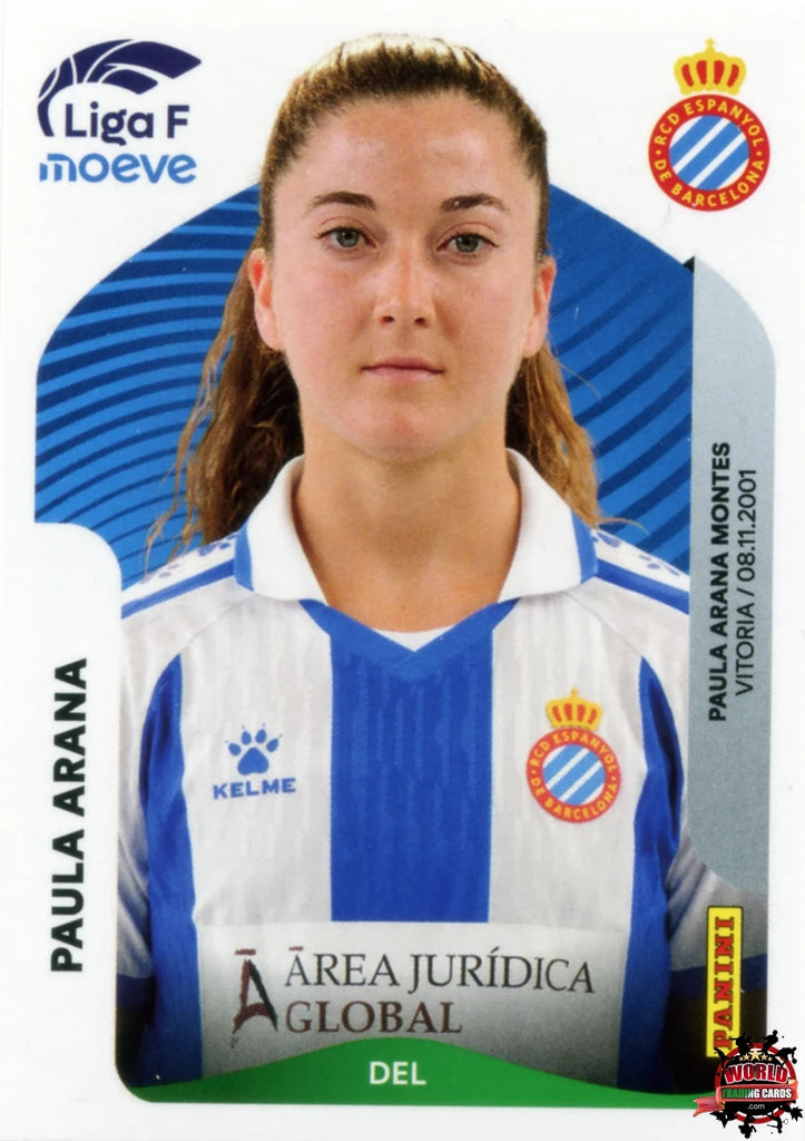 Cromo Trading Card Fútbol-Paula Arana-RCD Espanyol-Panini Liga F Moeve 2025-2026-200-Basico