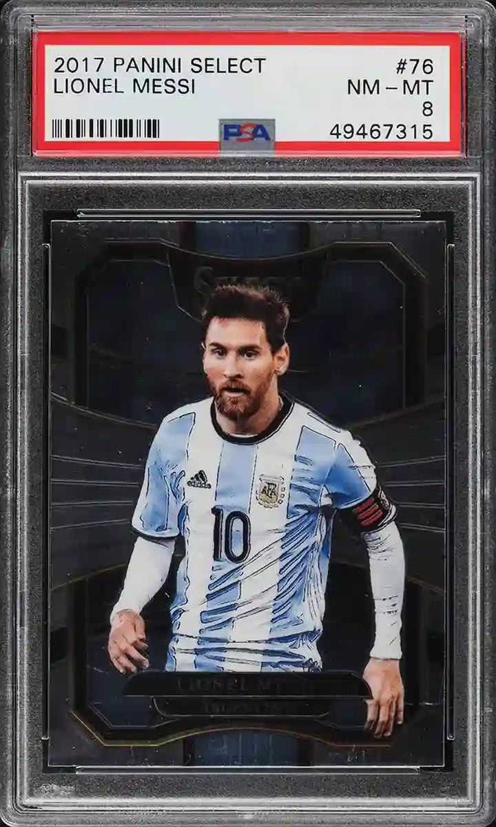 2017 Select Soccer Lionel Messi #76 PSA 8 NM-MT