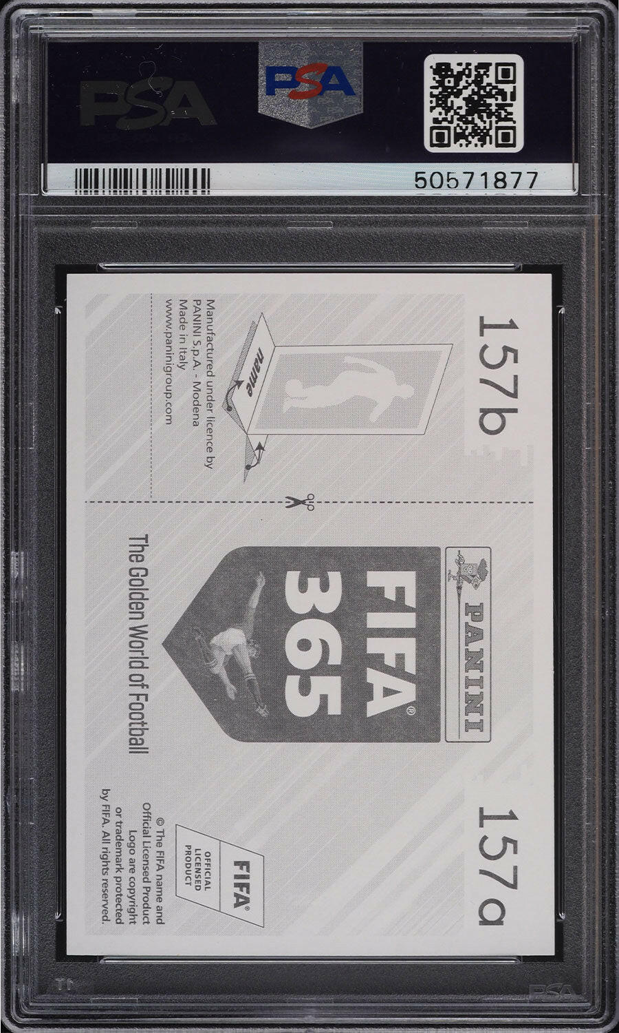 Kylian Mbappe - 2018 - Panini FIFA 365 - #157 - GRAY BACK - PSG - PSA 8 - World Trading Cards - Football Card - Graded Sticker