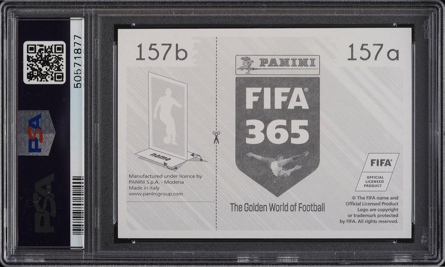 Kylian Mbappe - 2018 - Panini FIFA 365 - #157 - GRAY BACK - PSG - PSA 8 - World Trading Cards - Football Card - Graded Sticker