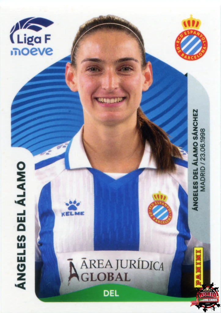 Cromo Trading Card Fútbol-Ángeles Del Álamo-RCD Espanyol-Panini Liga F Moeve 2025-2026-201 A -Basico