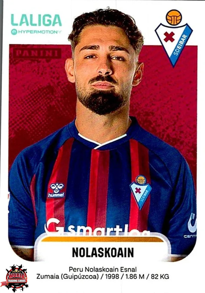 Cromo Trading Card Fútbol-Nolaskoain-SD Eibar-Panini La Liga HypermotionV 2025-2026-201-Basico