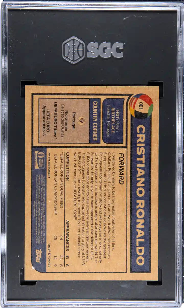 Lionel Messi - 2024 - Topps Now MLS - #70 - Inter Miami - SGC 10 - Blue - Numbered 19/49 - World Trading Cards - Soccer Card - Chrome Graded
