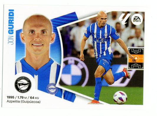 Alavés - #14 - Guridi - Panini Liga Este 2024/2025 - 1st Edition - World Trading Cards - Soccer Card - Raw Sticker