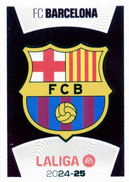 Barcelona - #01 - SHIELD - Panini Liga Este 2024/2025 - 1st Edition - World Trading Cards - Soccer Card - RAW Sticker