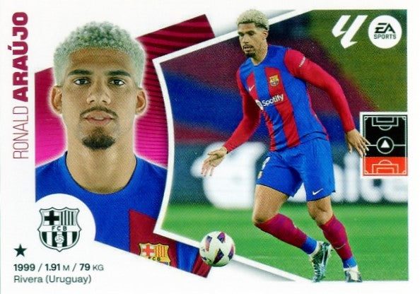 Barcelona - #06 - ARAÚJO - Panini Liga Este 2024/2025 - 1ª Edición - World Trading Cards - Tarjeta Fútbol - Cromo RAW