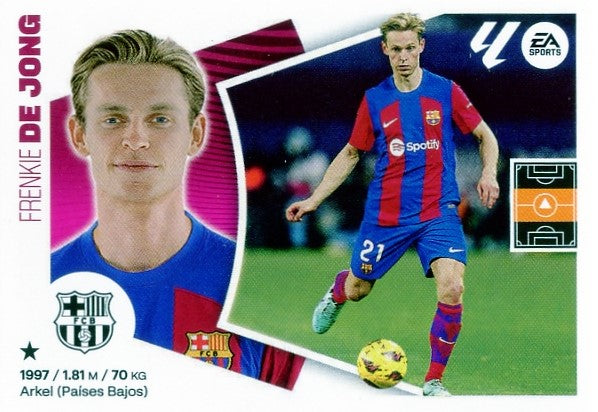 Barcelona - #12A - COLOCA - DE JONG - Panini Liga Este 2024/2025 - 1st Edition - World Trading Cards - Soccer Card - RAW Sticker