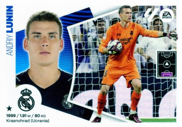 Real Madrid - #04 - LUNIN - Panini Liga Este 2024/2025 - 1ª Edición - World Trading Cards - Tarjeta Fútbol - Cromo RAW