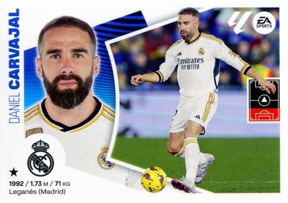 Real Madrid - #05 - CARVAJAL - Panini Liga Este 2024/2025 - 1st Edition - World Trading Cards - Football Card - RAW Sticker